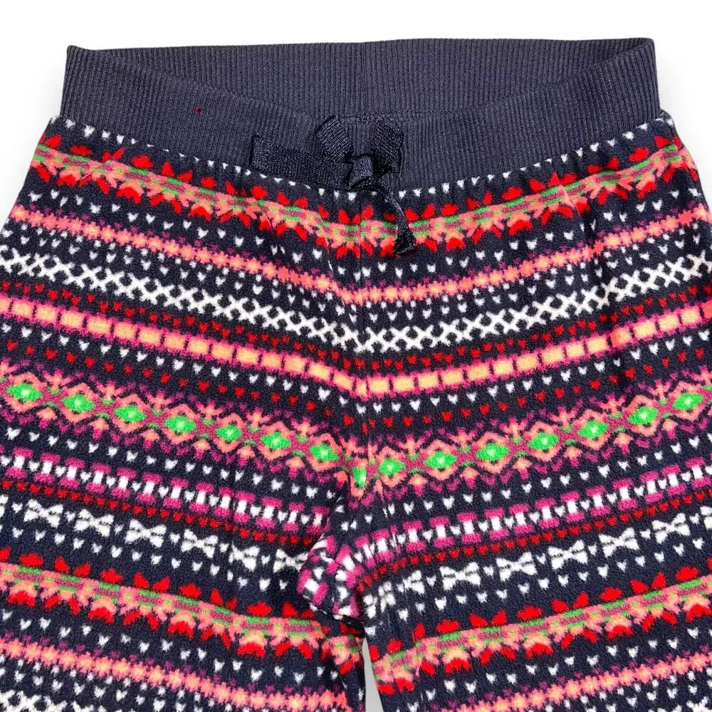 Old Navy Girls Fleece Pajama Casual Pants Geo Print Colorful Medium 8
